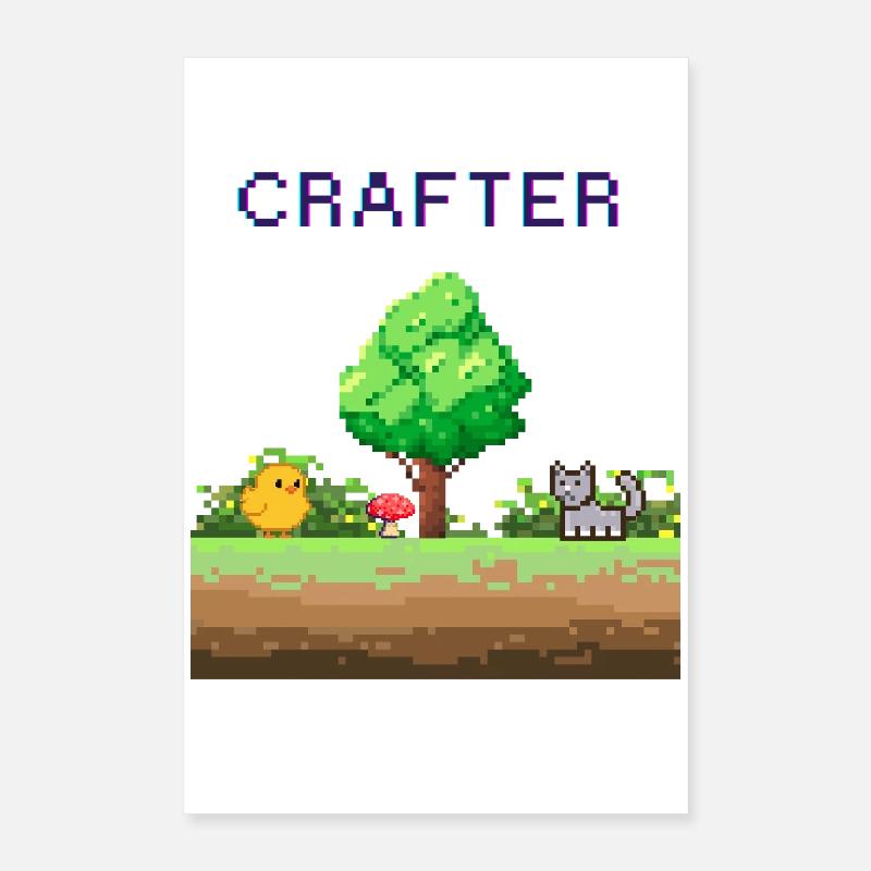 Pixel Crafter Forest Adventure - Poster 16" x 24" (40x60 cm) - white