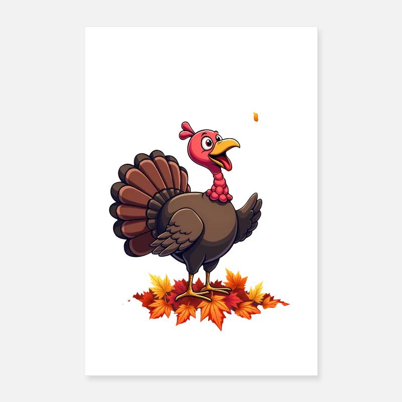 Thanksgiving Drôle Dinde de Thanksgiving Poster 40 x 60 cm