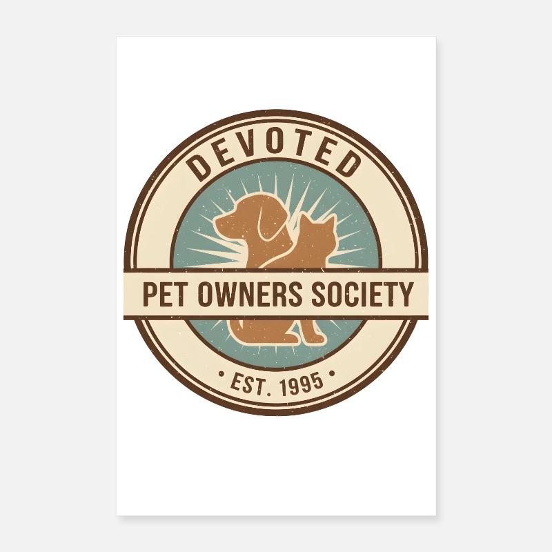 Devoted pet owner Poster 16" x 24" (40x60 cm)