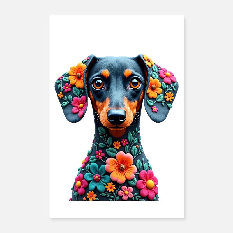 Dackel Dachshund Tekel Poster 40x60 cm