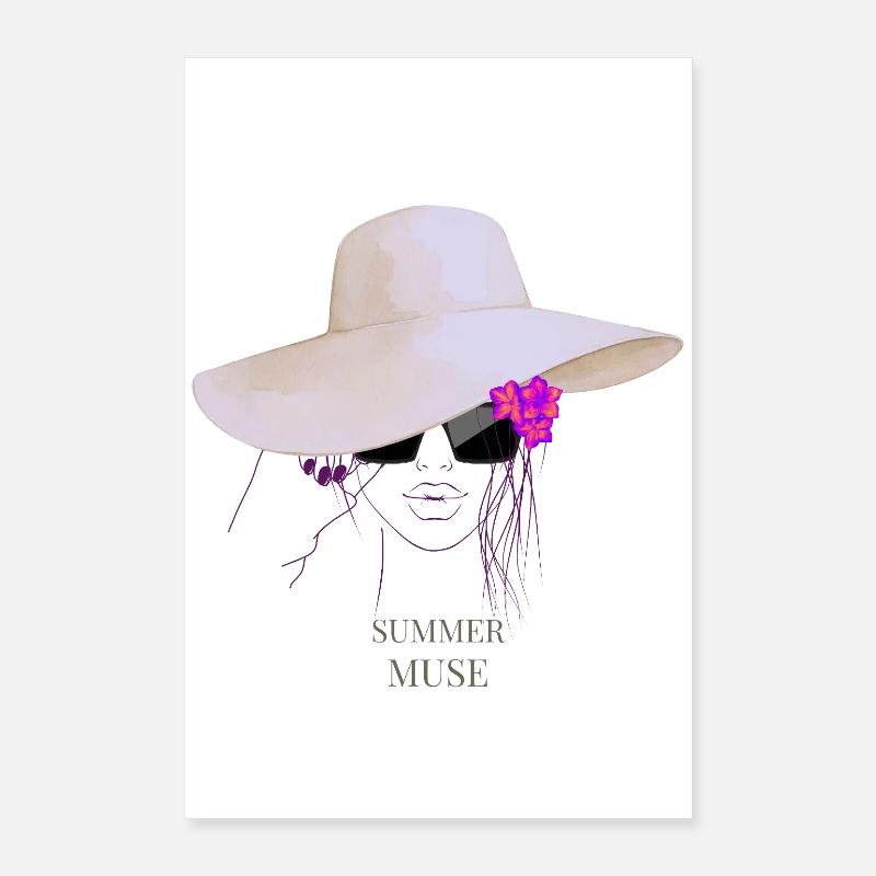 Été M U S E. Ton été. Ton style. Poster 40 x 60 cm