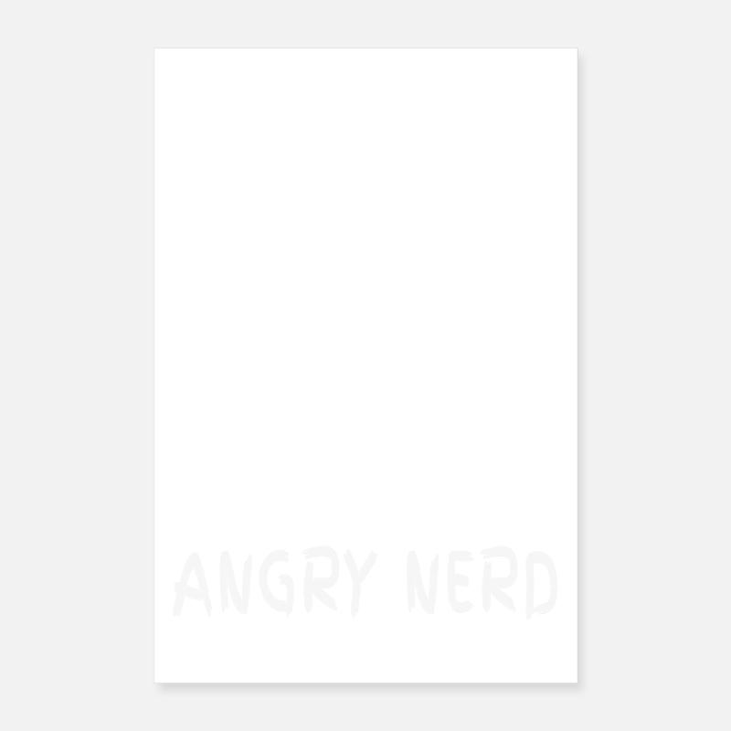 Angry Nerd - Wortspiel Nerd, Vogel Poster 40x60 cm