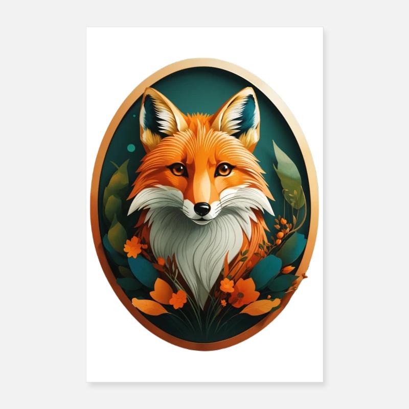 Renard roux Poster 40 x 60 cm