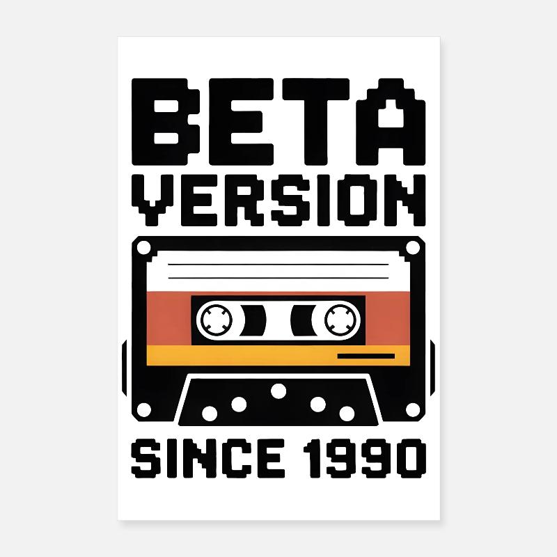Retro Kassette Druckdesign Poster 40x60 cm