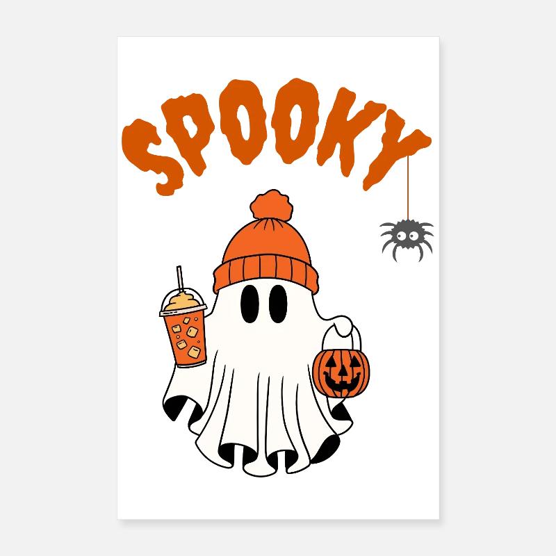 Spooky Halloween Ghost Poster 16" x 24" (40x60 cm)