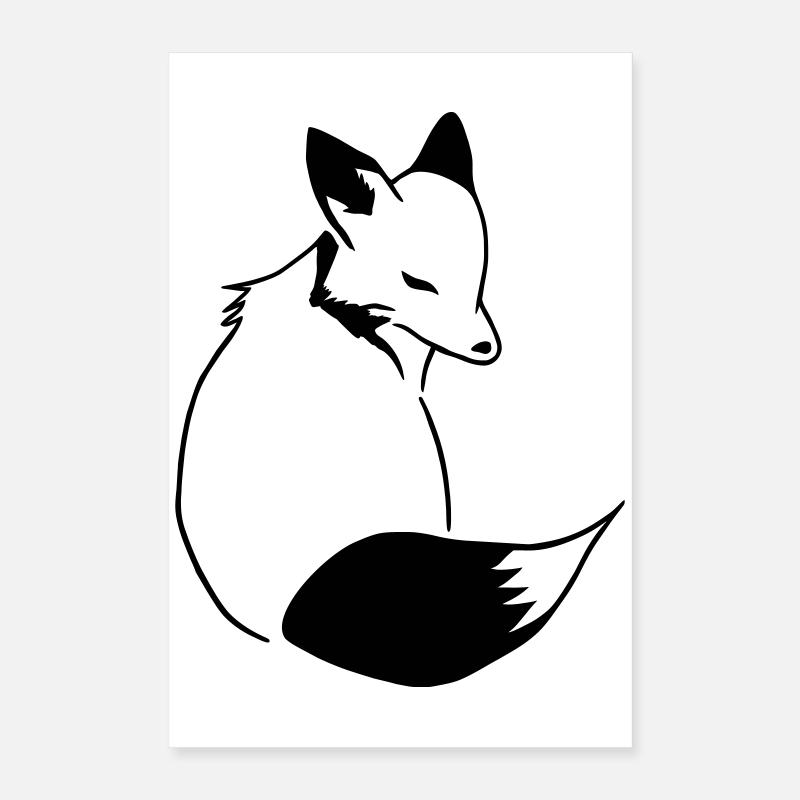 Fox Comic : intelligent, style Foxy & Manga Poster 40 x 60 cm