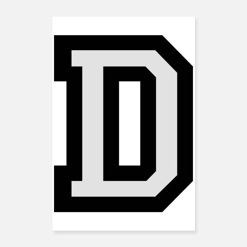 Letter D two-color Poster 16" x 24" (40x60 cm)