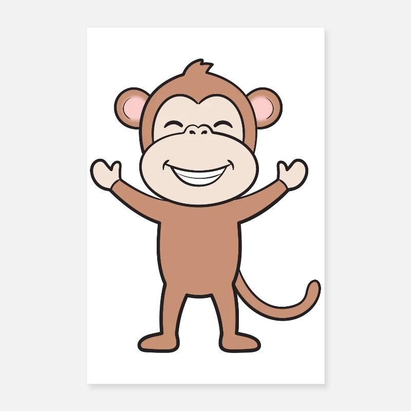 Monkey Monkeys Poster 16" x 24" (40x60 cm)