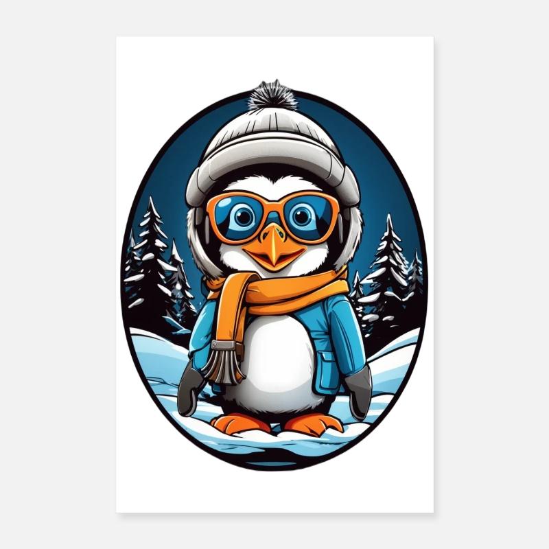 Pingouin mignon Poster 40 x 60 cm