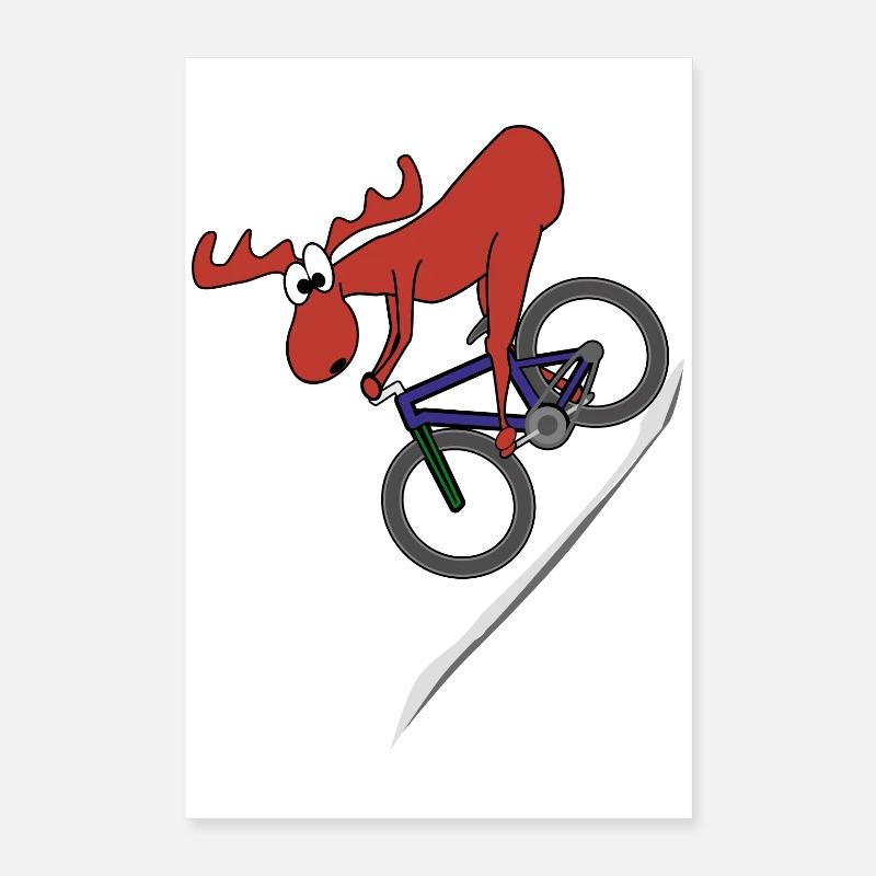 Moose MTB Downhill Poster 16" x 24" (40x60 cm)