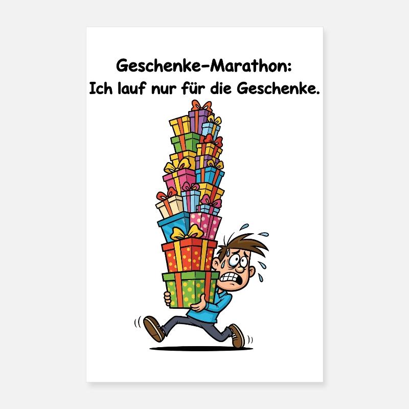 Marathon de cadeaux Poster 40 x 60 cm