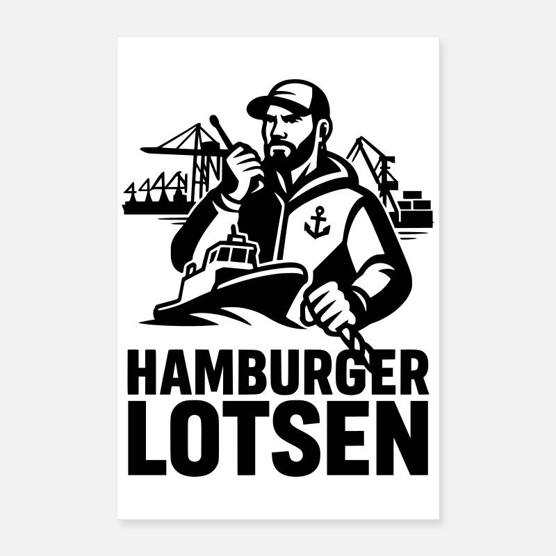Pilotes de Hambourg Poster 40 x 60 cm