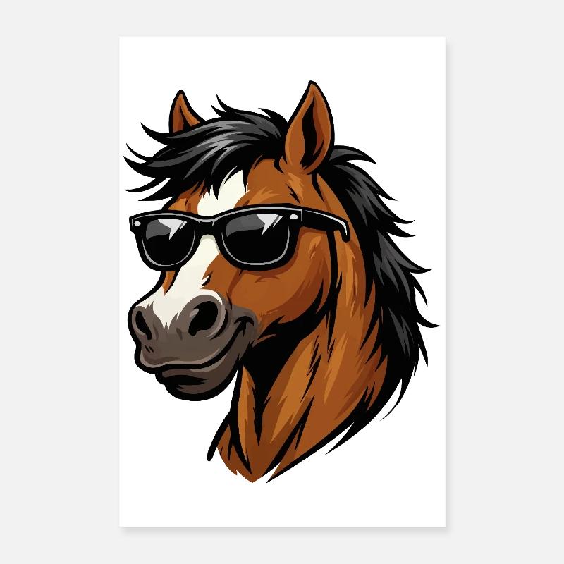 Swag vectoriel Stud avec lunettes de soleil Poster 40 x 60 cm