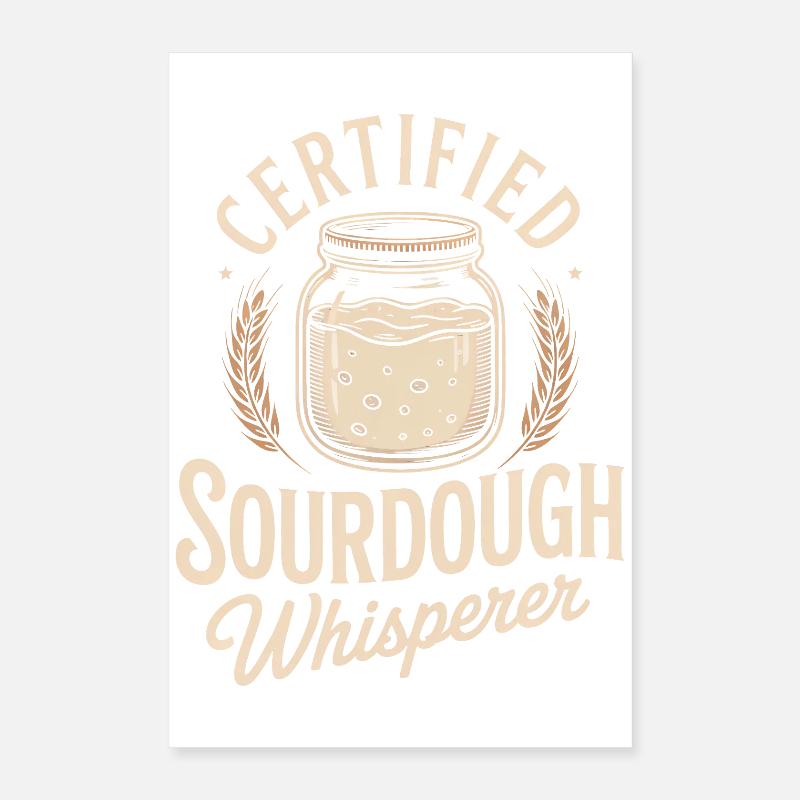 Zertifizierter Sauerteigflüsterer Poster 40x60 cm