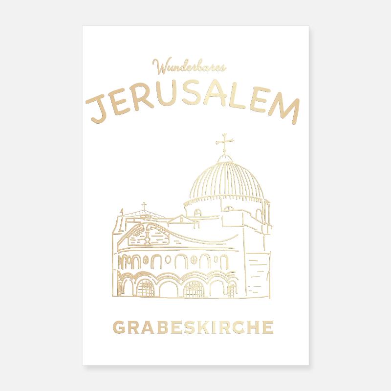 Wunderbares Jerusalem, Kirche vom Heiligen Grab Poster 40x60 cm