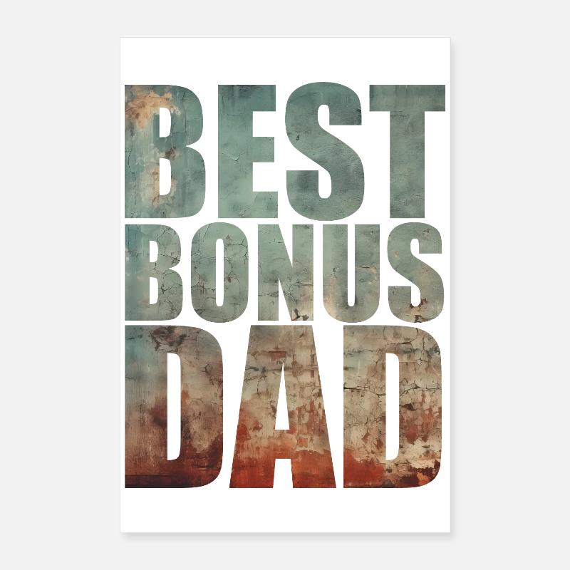 Best Bonus Dad Poster 40x60 cm