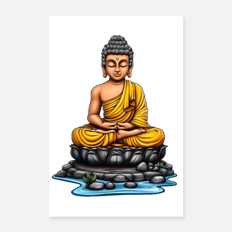 Buddha in meditation Poster 16" x 24" (40x60 cm)