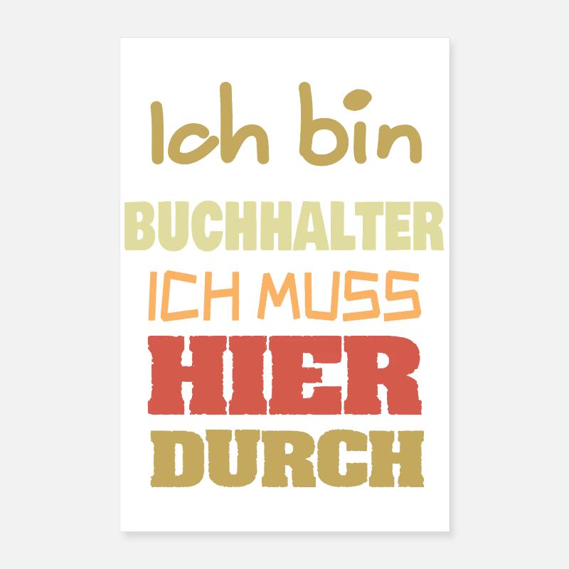 Buchhalter als Beruf Poster 40x60 cm