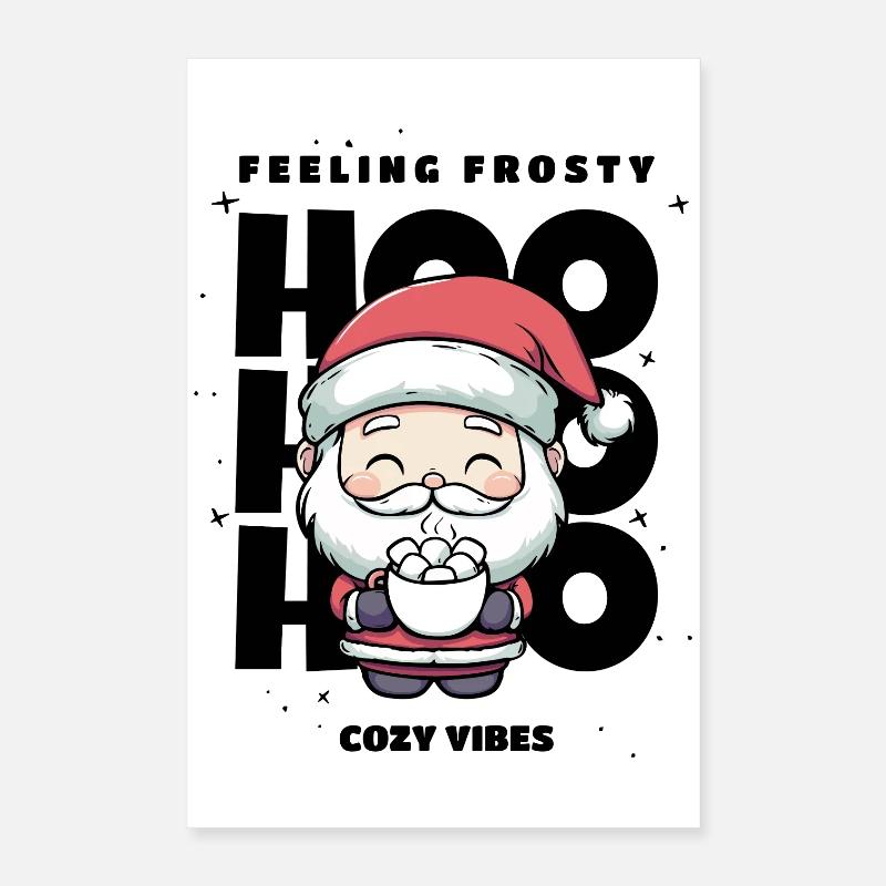 Weihnachten Pullover - Weihnachtsmann, Geschenk Poster 40x60 cm