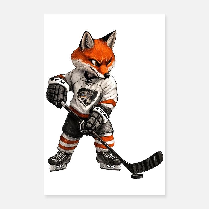 Füchse Eishockey Poster 40x60 cm