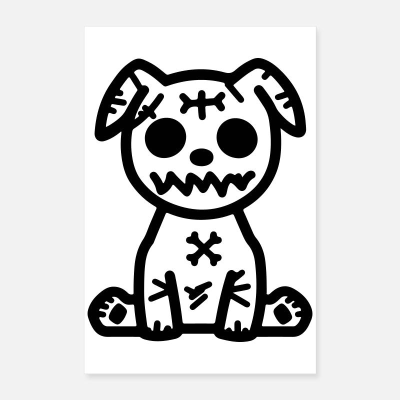 Hund Zombie Poster 40x60 cm