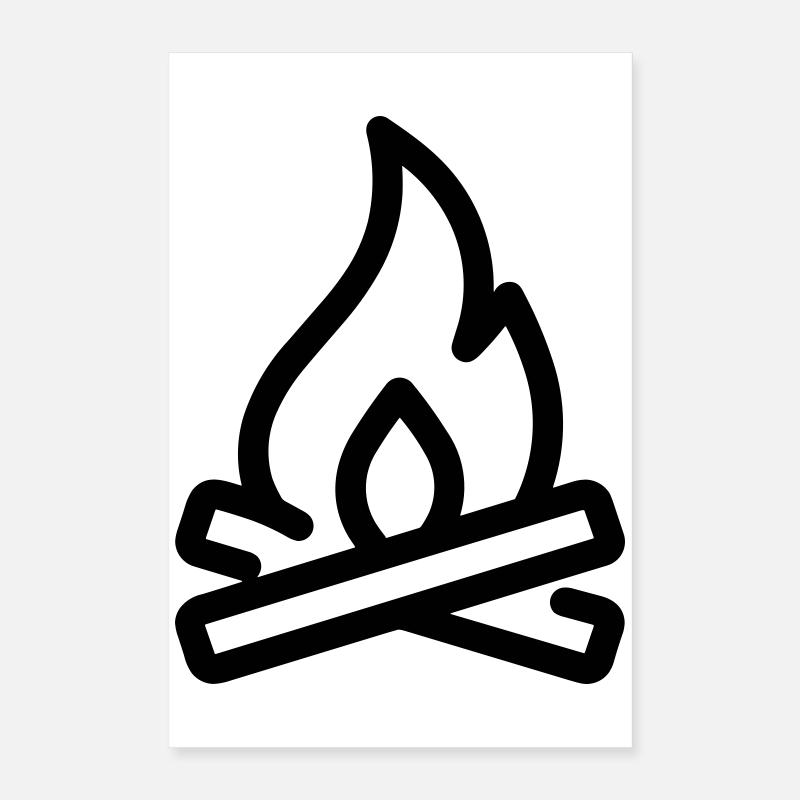feu de camp Poster 40 x 60 cm