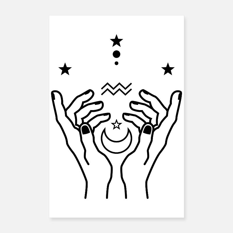 Wassermann Tierkreis-Astrologie Poster 40x60 cm