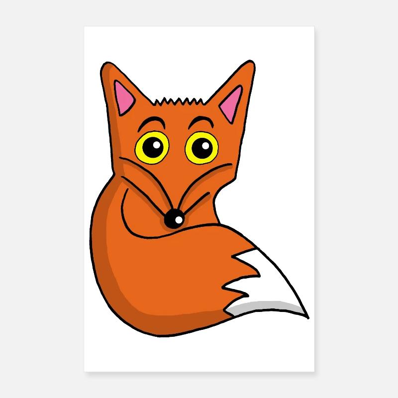 Niedlicher Fuchs Poster 40x60 cm