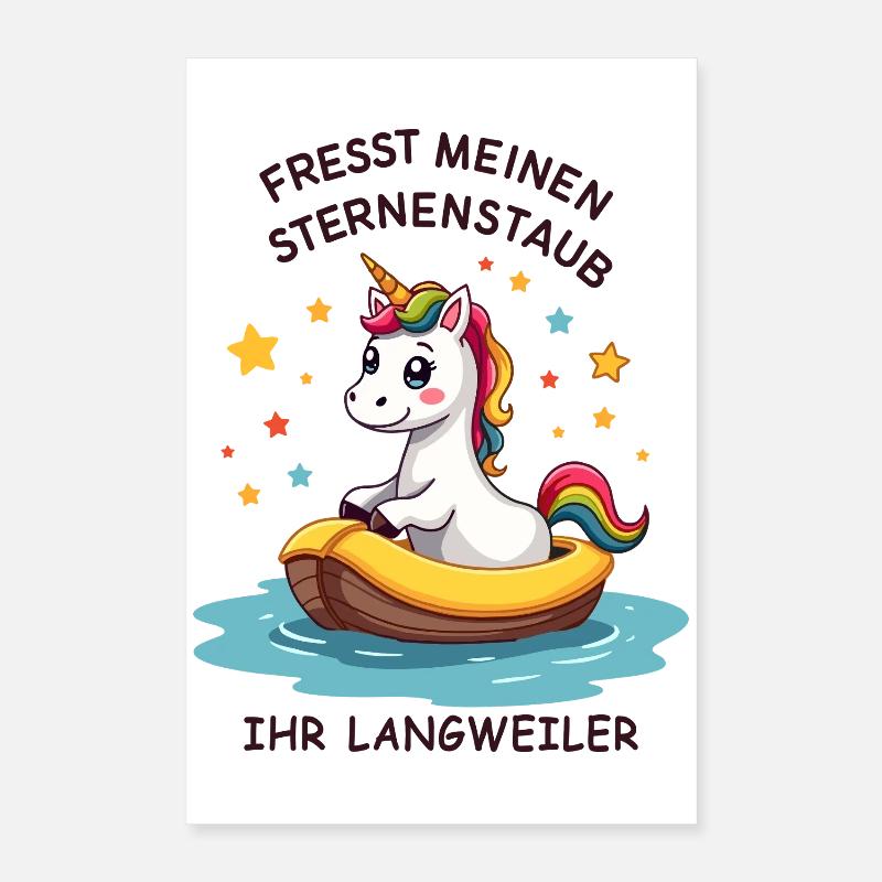 Einhorn Bootsfahrt Poster 40x60 cm