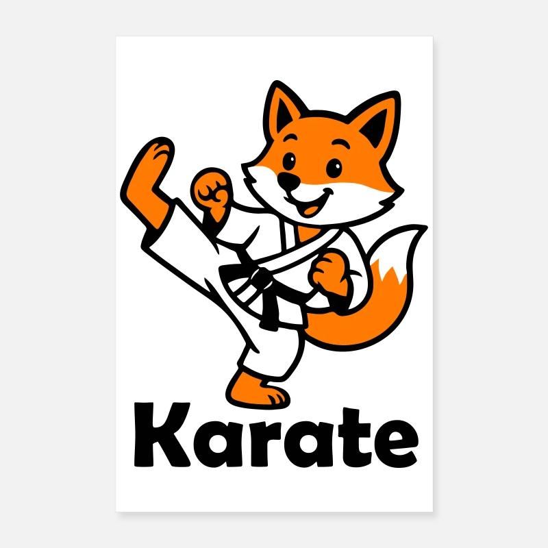 Karate Fuchs Poster 40x60 cm