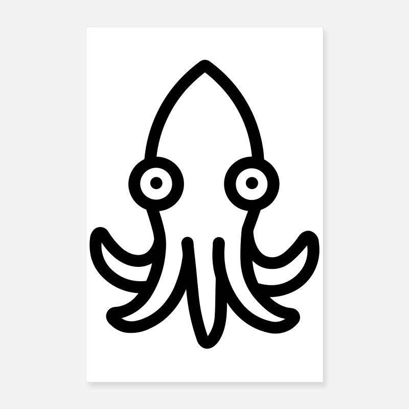 Tintenfisch Poster 40x60 cm