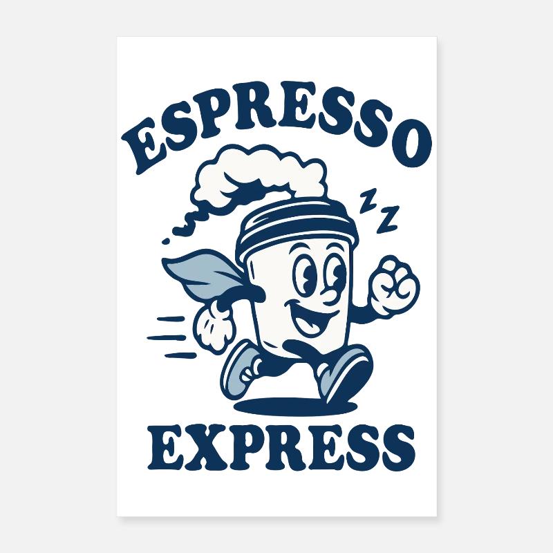 Espresso Express Maskottchen Poster 40x60 cm