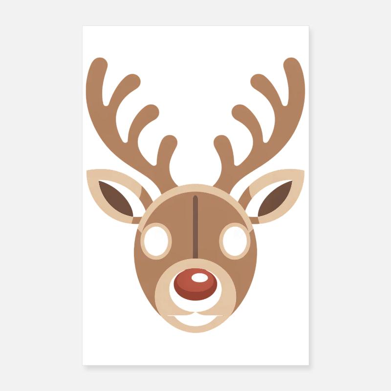 Renne Noël laid Poster 40 x 60 cm
