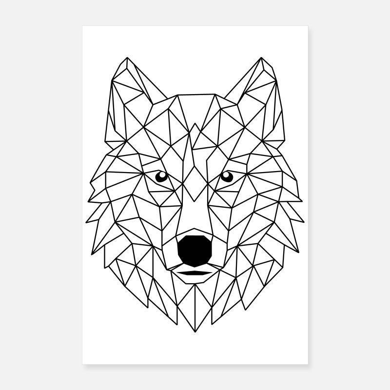Wolf Polygon Poster 40x60 cm