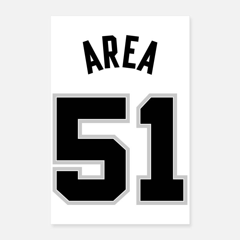 GEBIET 51 Schwarz Poster 40x60 cm