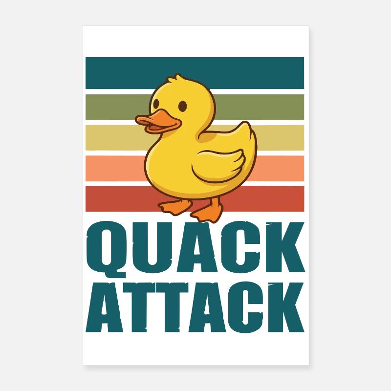 Quack Attack Duck Poster 16" x 24" (40x60 cm)