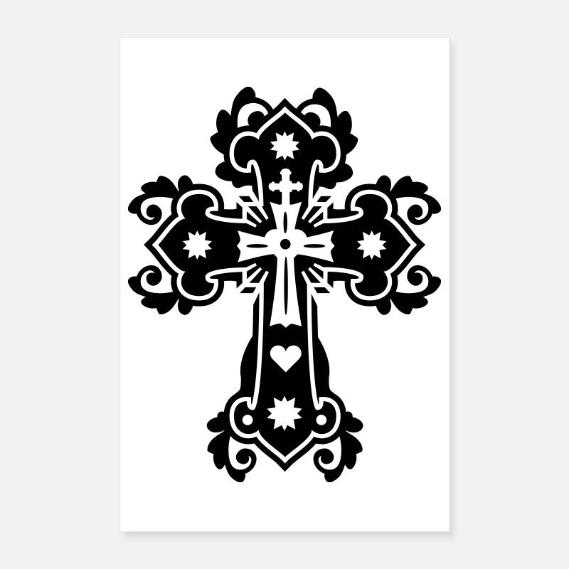 gothic kreuz Poster 16" x 24" (40x60 cm)
