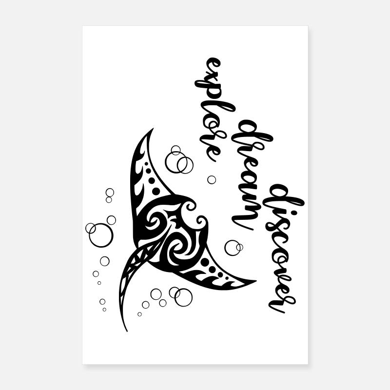 Explore Dream Discover - Manta Poster 40x60 cm