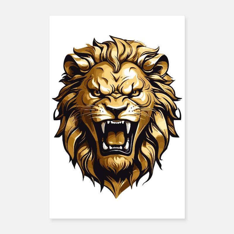 King Löwe Poster 40x60 cm