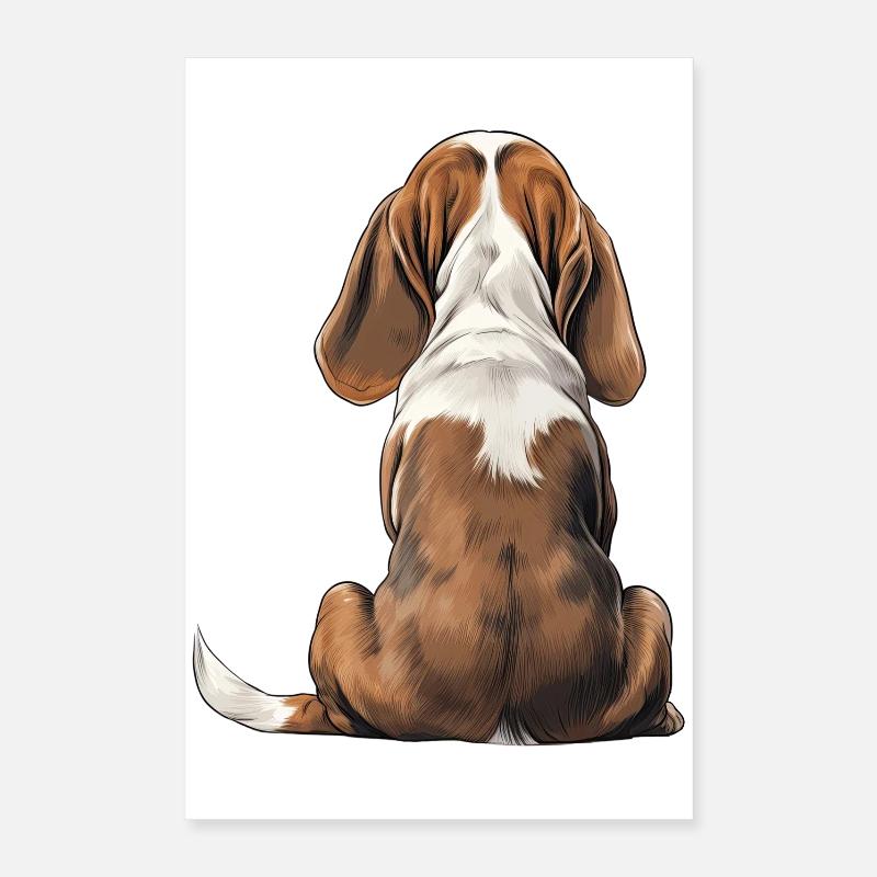 Basset Hund Poster 40x60 cm