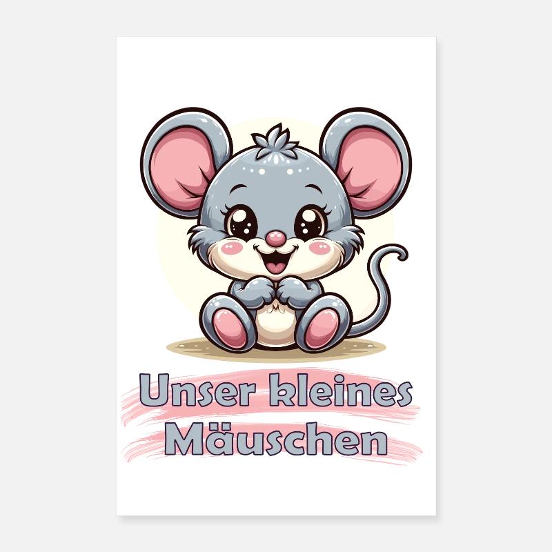 Niedliches Mäuschen – Herzig & Kuschelig Poster 40x60 cm