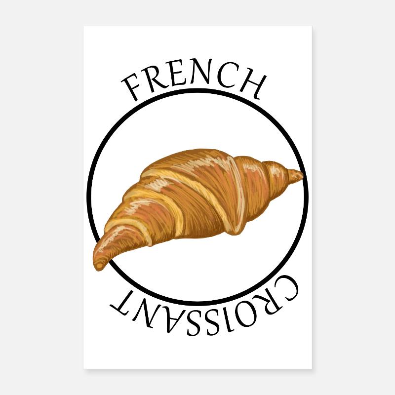 Croissant doré au beurre soleil Poster 40 x 60 cm