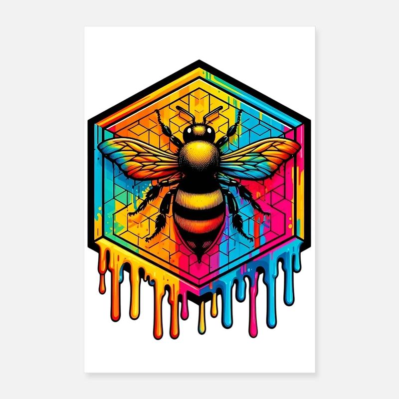 Bee Poster 16" x 24" (40x60 cm)