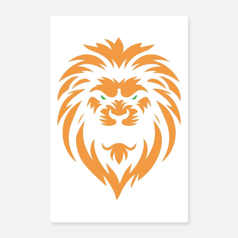 Lion en colère Poster 40 x 60 cm