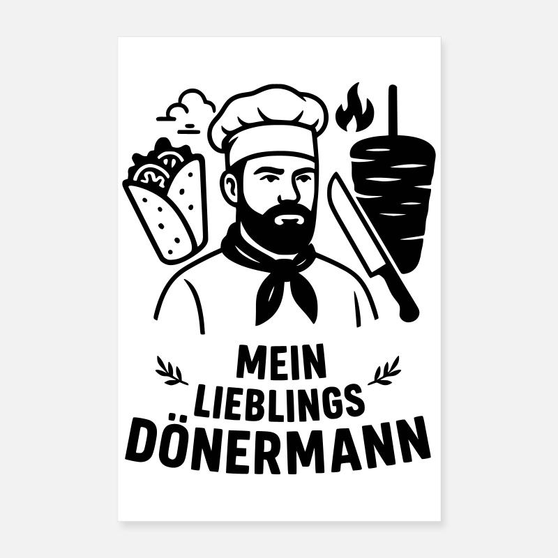 Favorite kebab man Poster 16" x 24" (40x60 cm)