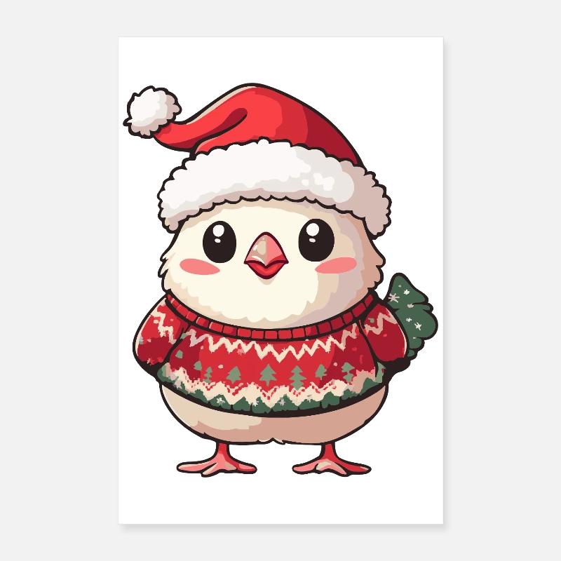 Poulet de Noël Poster 40 x 60 cm
