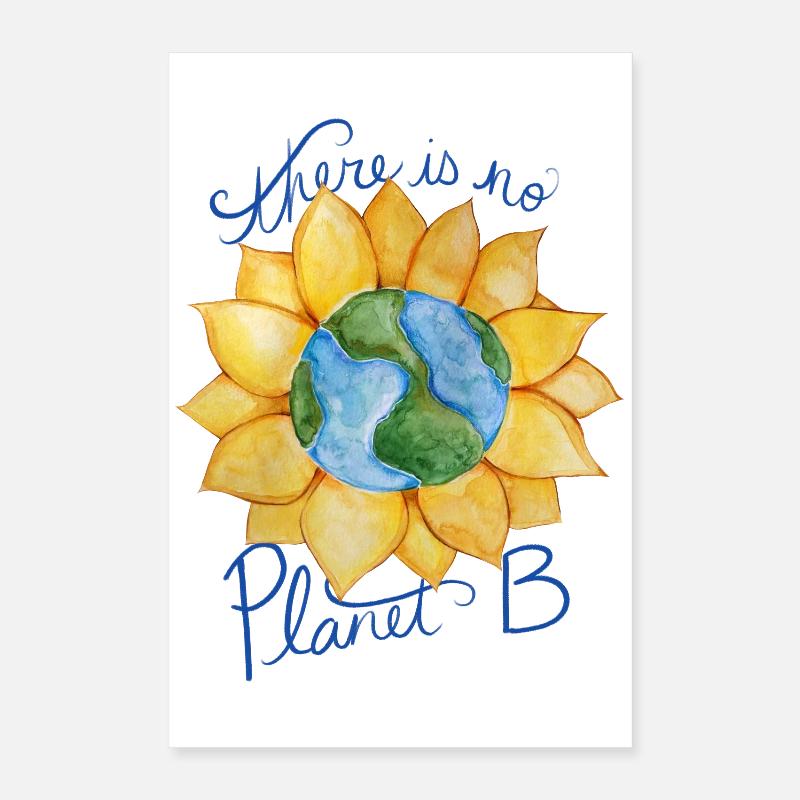 Earth Sunflower Eco Botschaft Poster 40x60 cm