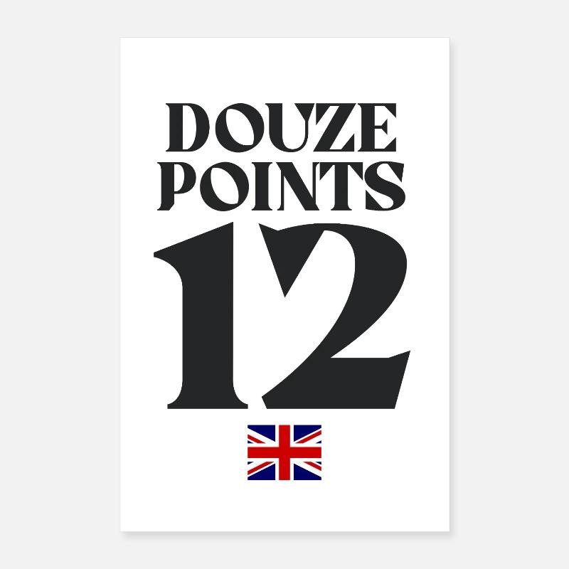 Douze Points Eurovision Poster 40 x 60 cm