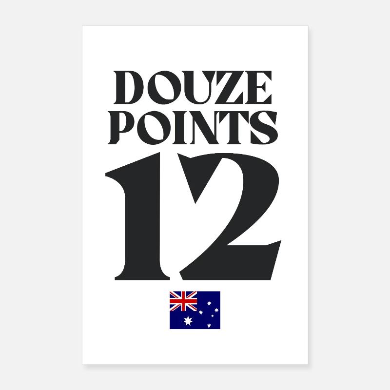 Twelve Points Australia Eurovision Poster 40x60 cm