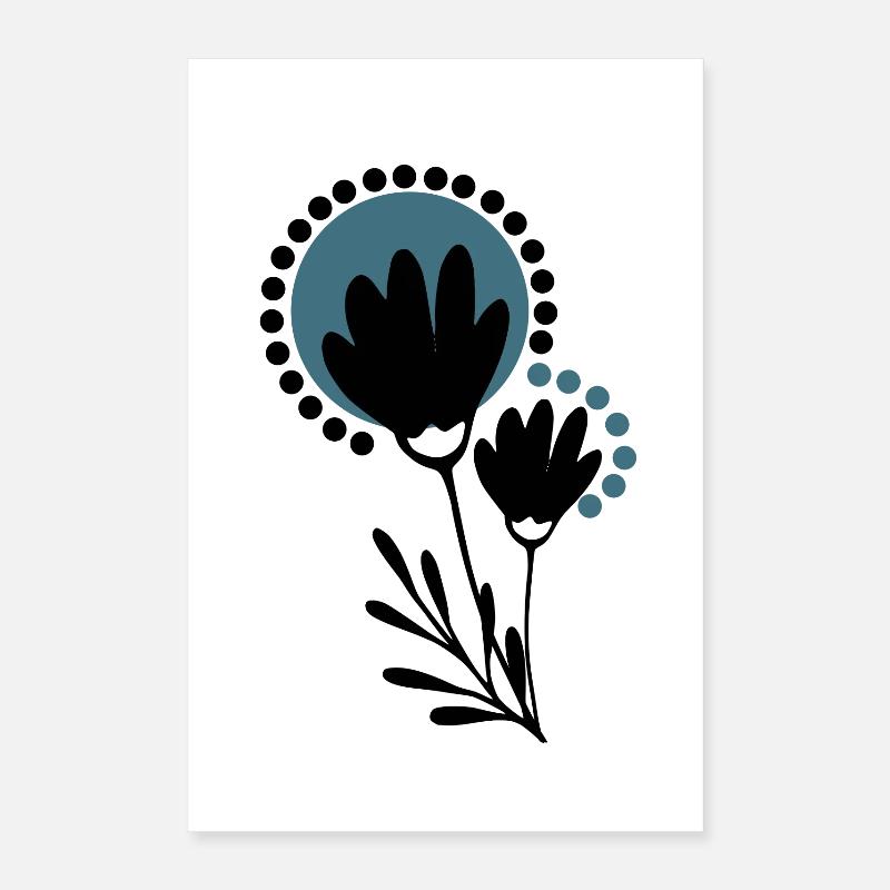 Fleurs scandinaves Poster 40 x 60 cm